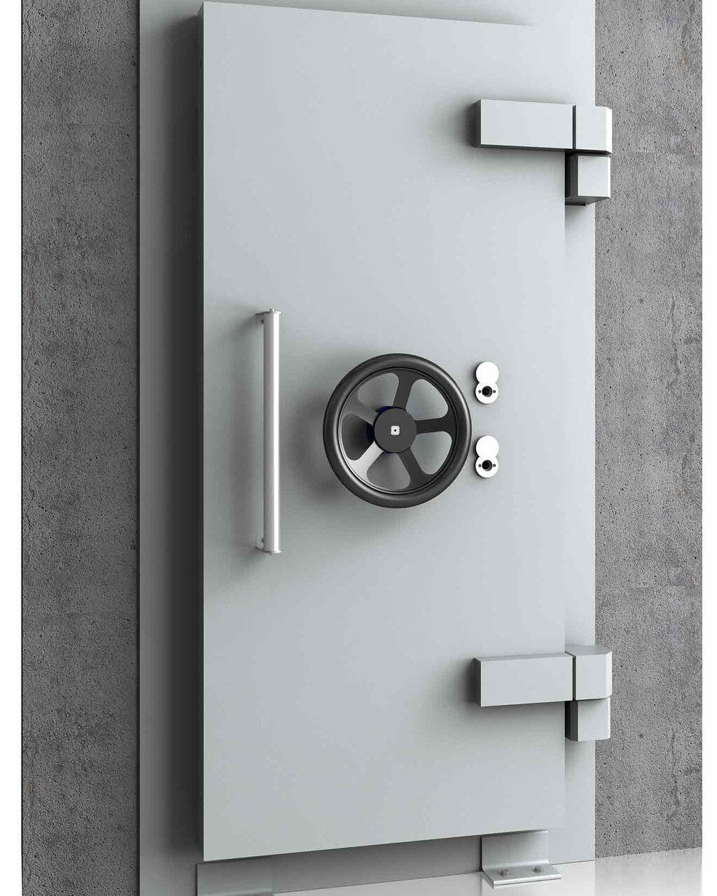 Hartmann Tresore blast-resistant door with knob and emergency locks