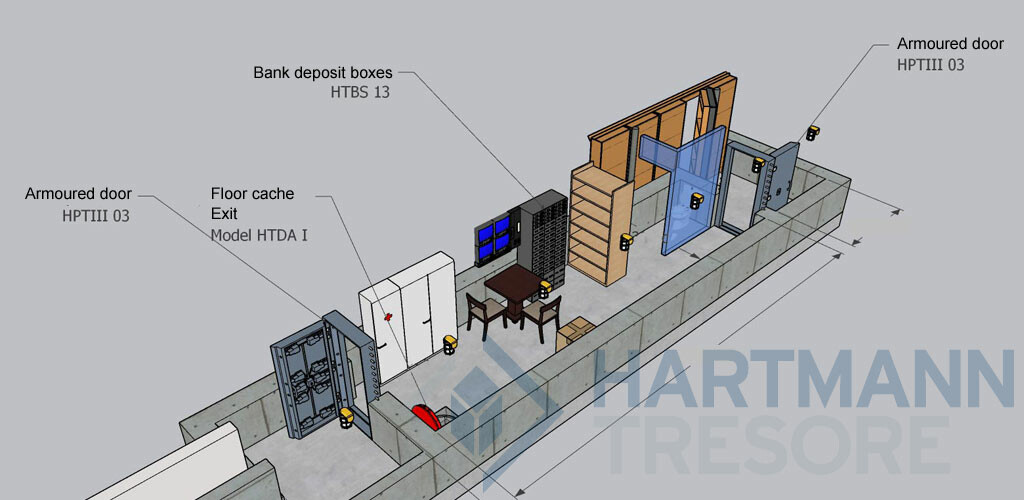 panic room - home shelter interior arrangement